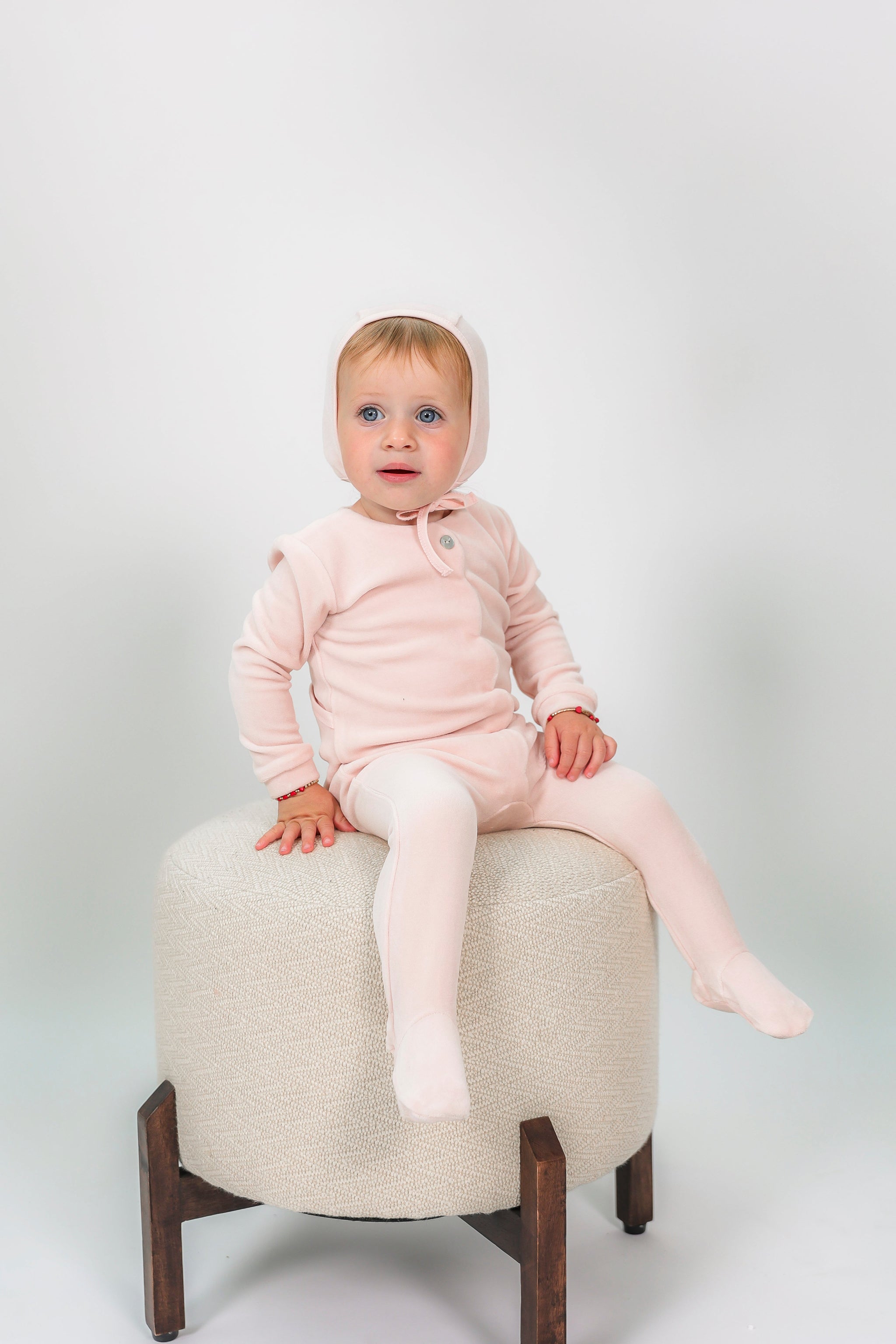 Three Little Tots Cotton Velour Scallop Onesie
