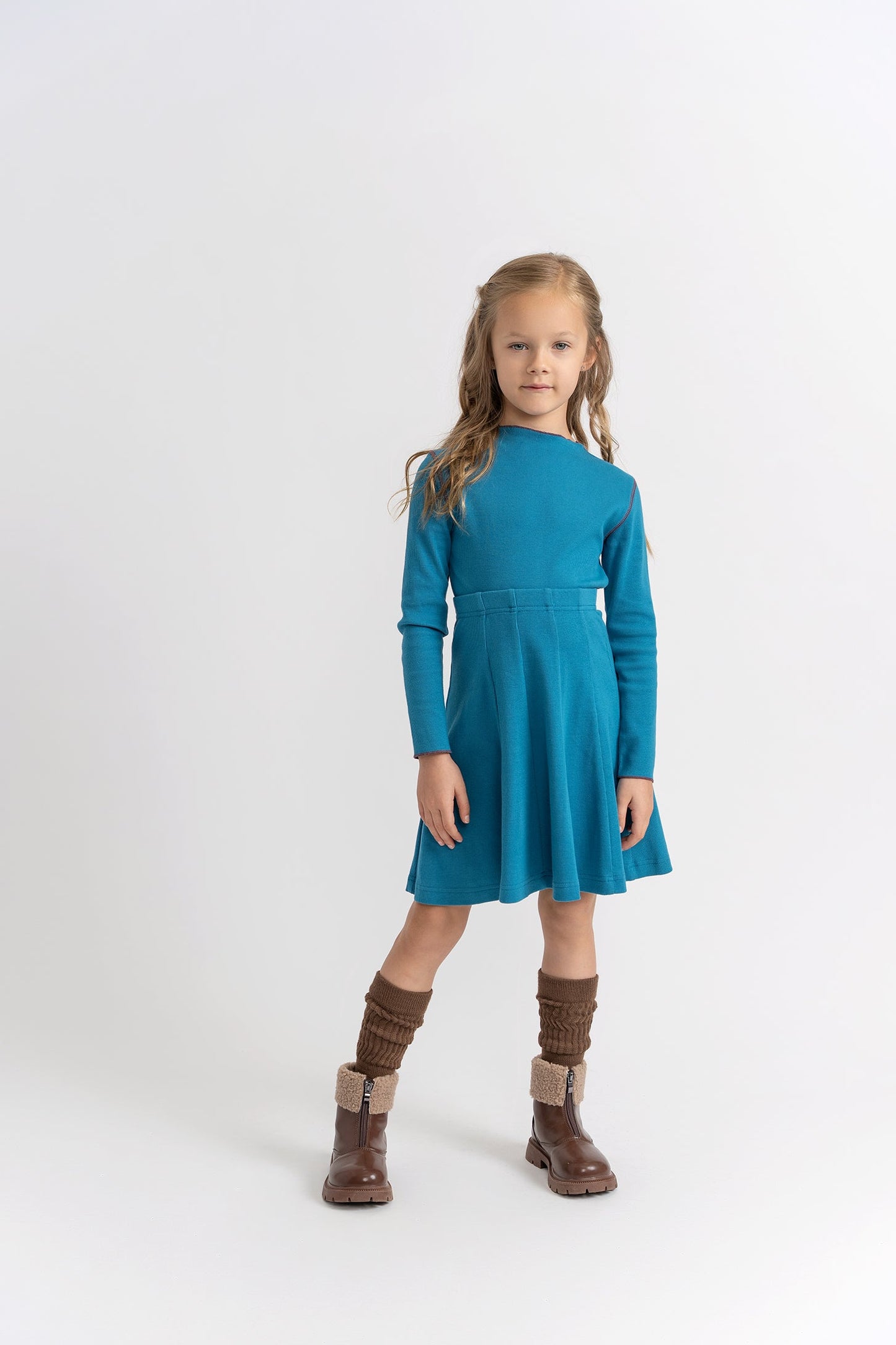Three Little Tots Ribbed Panel Skirt