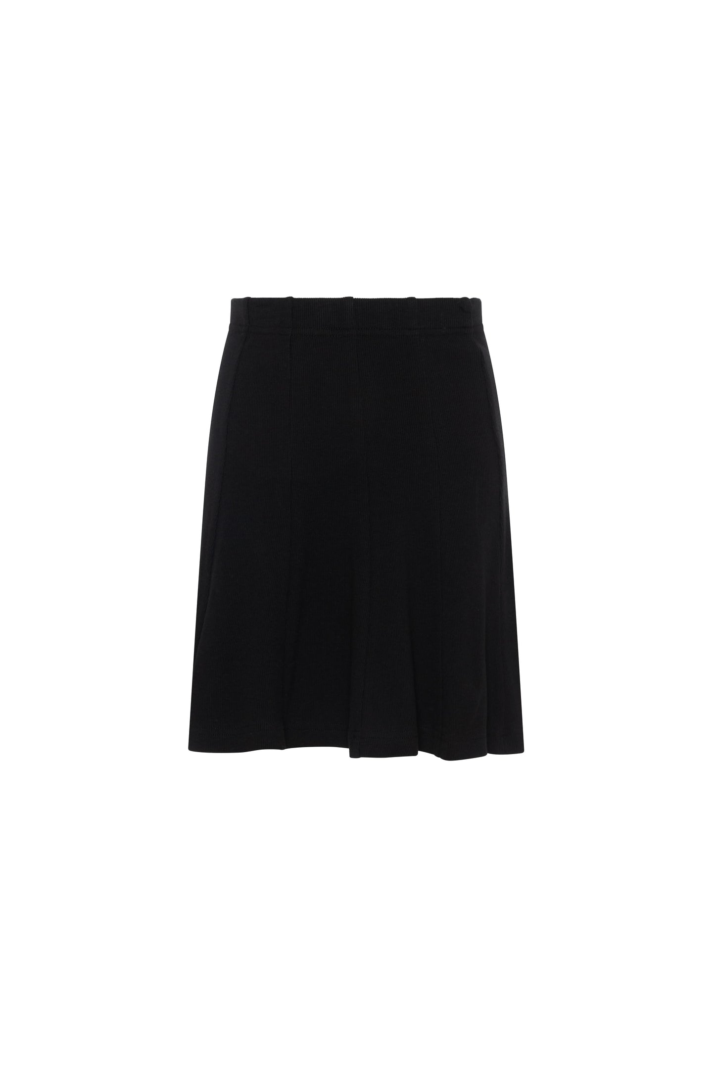 Three Little Tots Ribbed Panel Skirt, in Black