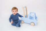 Three Little Tots Braided Velour Onesie, additional product photo