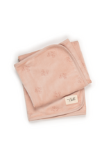 Three Little Tots Rattle Print Blanket, in Pink