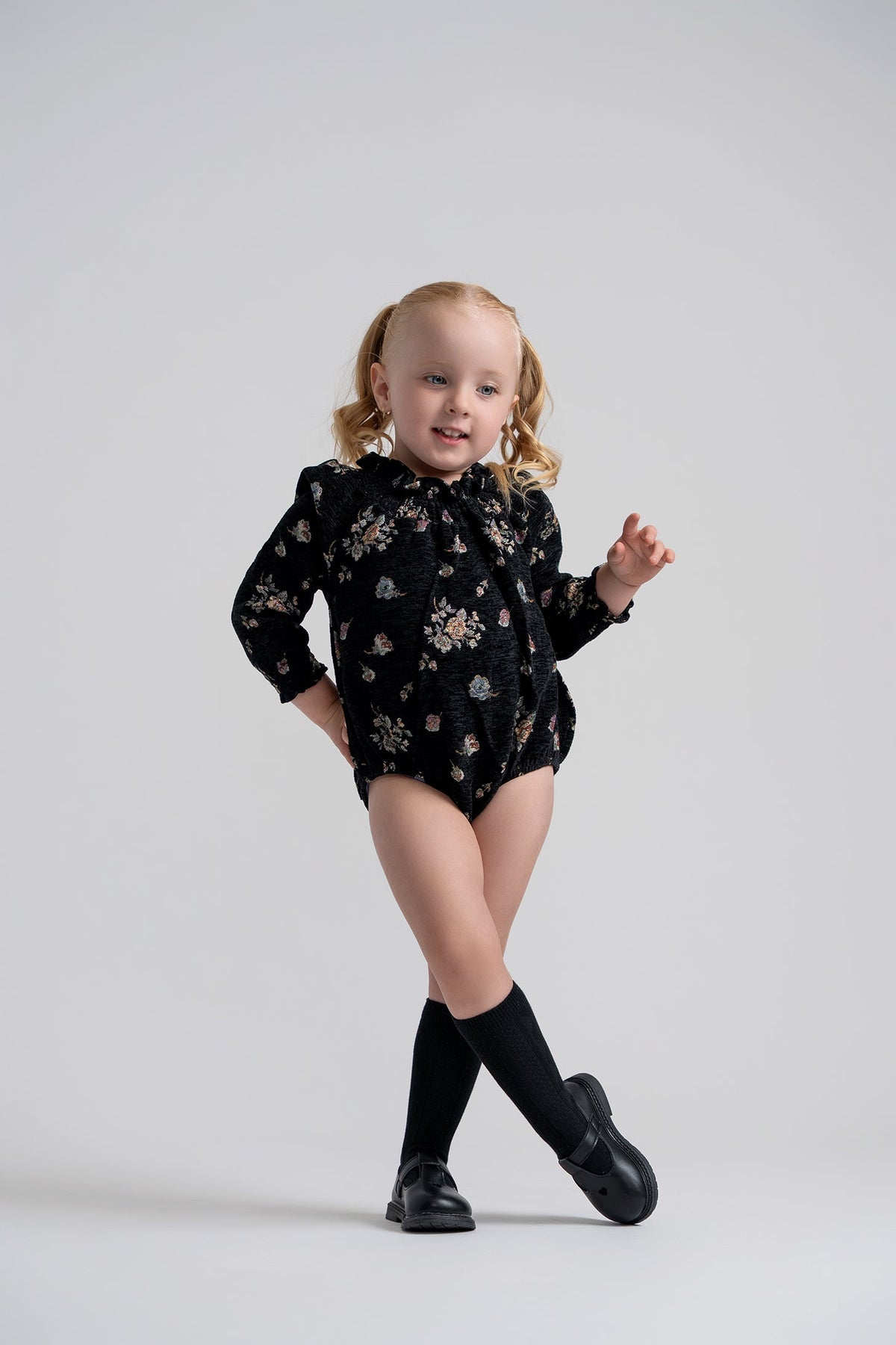 Three Little Tots Floral Brocade Bubble
