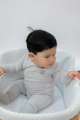 Three Little Tots Stripped Hook Stitch Applique Onesie