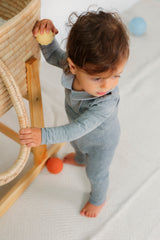 Three Little Tots Waffle Knit Overall Set