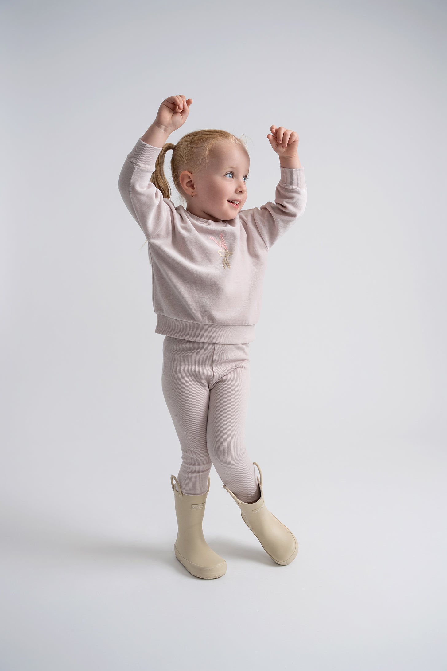 Three Little Tots Ballerina Embroidered Set