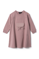 Three Little Tots Corduroy Pocket Dress, in Twilight Mauve