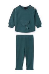Three Little Tots Corduroy Pocket Set, in Transformative Teal