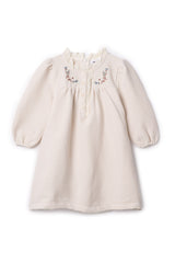 Three Little Tots Velvet Embroidered Floral Dress, alternate angle