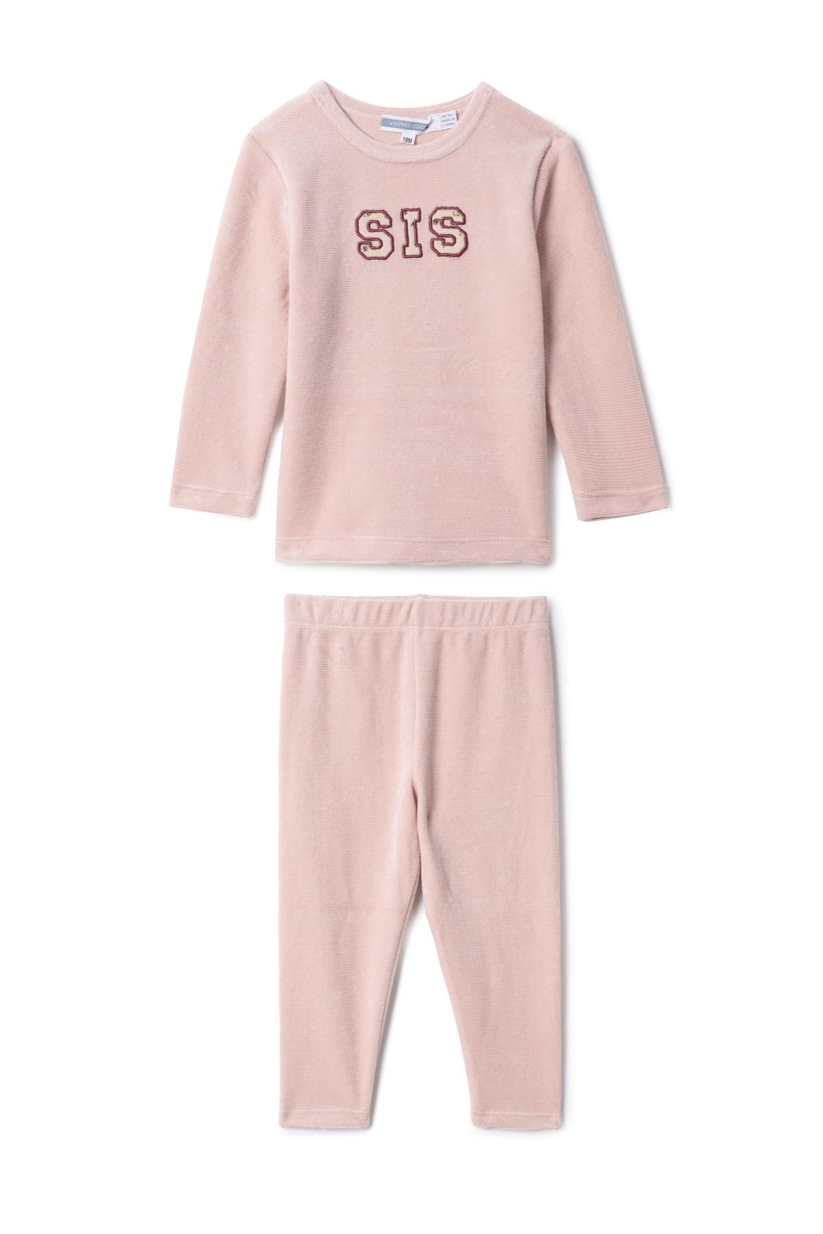 Three Little Tots Bro Applique 2Pc Set, in Light Pink