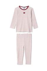 Three Little Tots Striped Pointelle 2Pc Set, in Rose