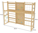Three Little Tots Monkey Bar Attachment For 79 Inch Modular Walnut Swedish Ladder, supplementary photo