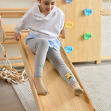 Three Little Tots Walnut Swedish Ladder Jungle Gym - 95 Height - Wall Mounted, additional product photo