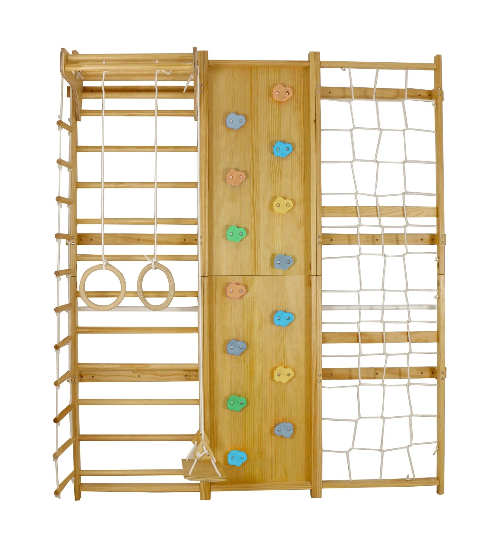 Three Little Tots Walnut Swedish Ladder Jungle Gym - 95 Height - Wall Mounted, fifth additional photo