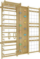 Three Little Tots Walnut Swedish Ladder Jungle Gym - 95 Height - Wall Mounted, sixth additional photo