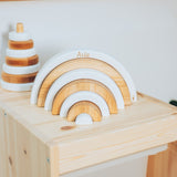 Wood & White Rainbow Stacker