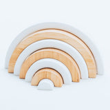 Wood & White Rainbow Stacker
