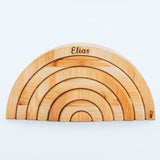 Natural Wood Rainbow Stacker