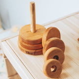 Natural Wood Ring Stacker