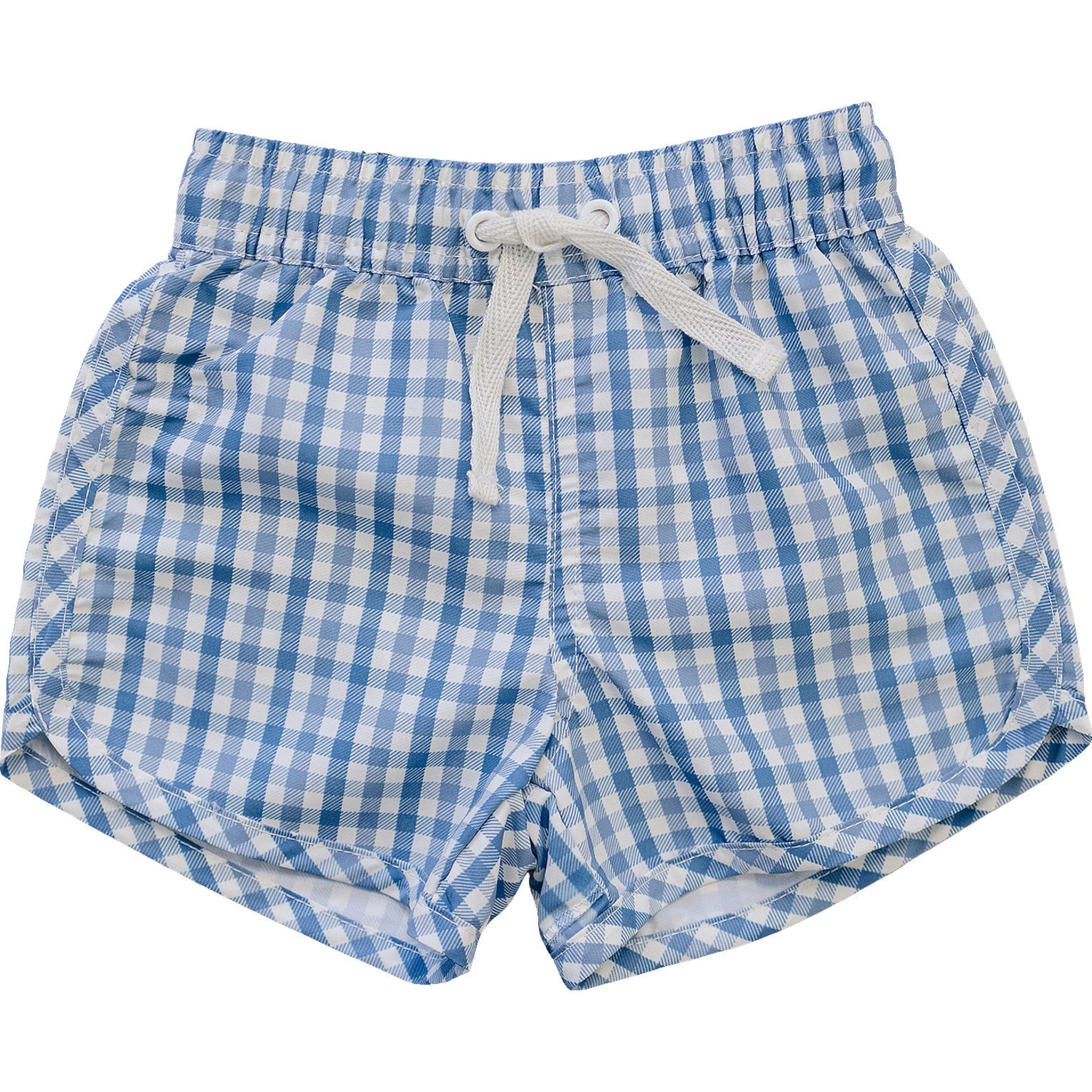 Three Little Tots Light Blue Gingham Swim Shorts