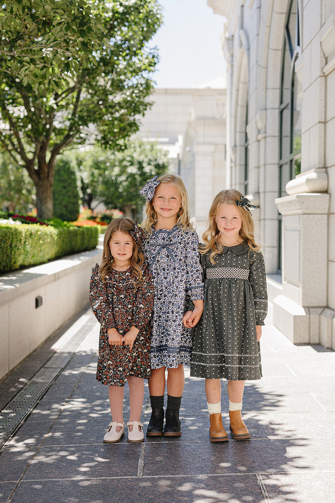 Three Little Tots Tulip Smocked Peter Pan Collar Dress, another angle