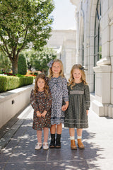 Three Little Tots Tulip Smocked Peter Pan Collar Dress, another angle