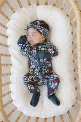 Americana Floral Ribbed Bamboo Zipper