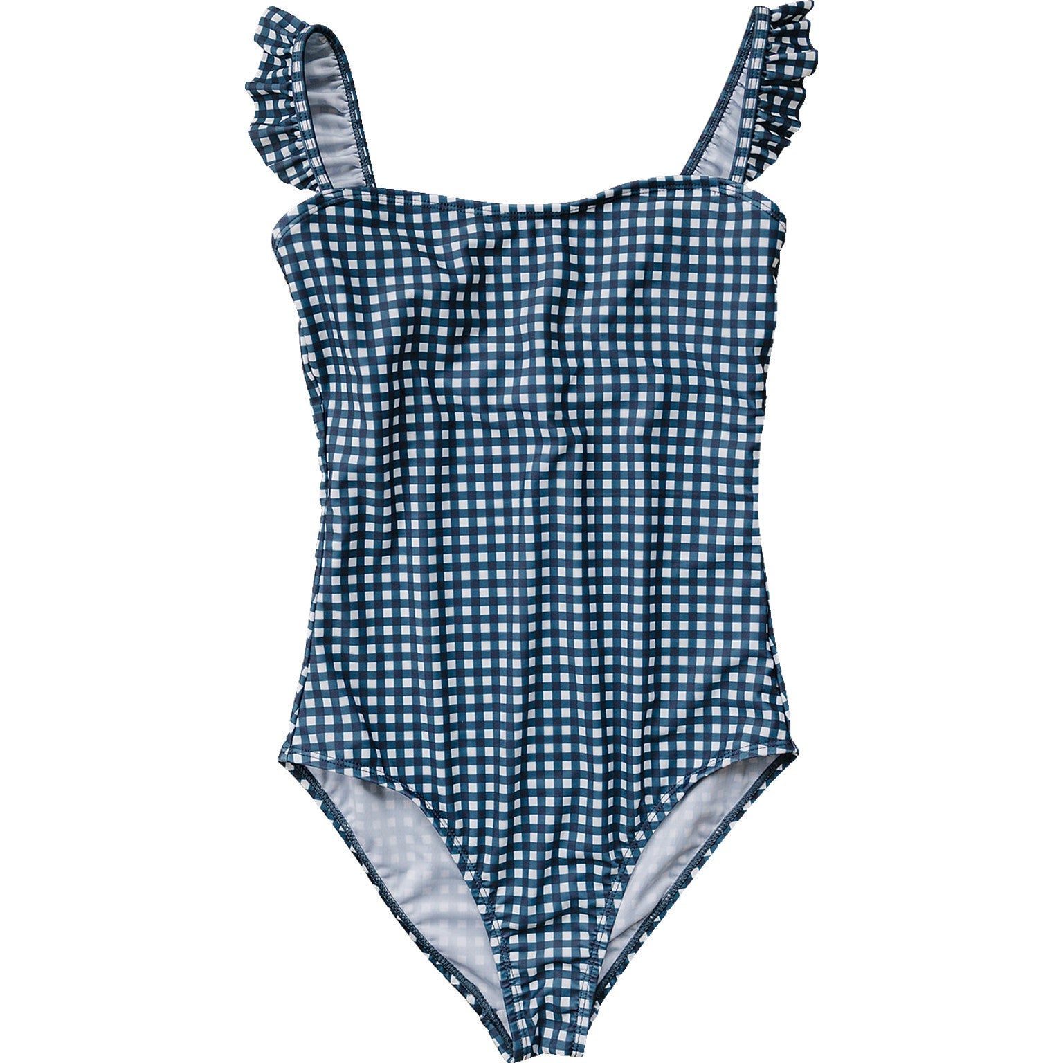 Three Little Tots Navy Gingham Women's One-Piece