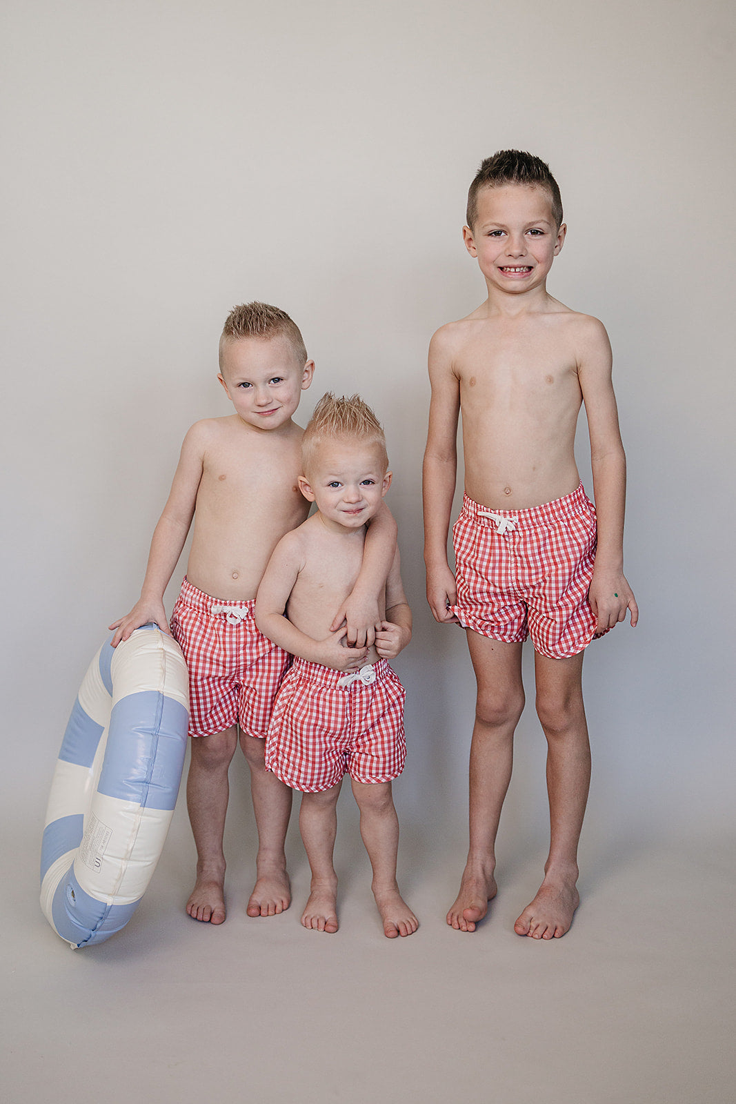 Three Little Tots Gingham Swim Shorts, additional view