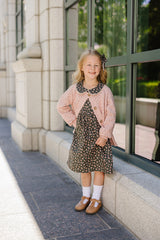 Three Little Tots Olive Bloom Dress, alternate angle