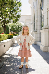 Three Little Tots Oatmeal Knit Button Down Cardigan, additional product photo
