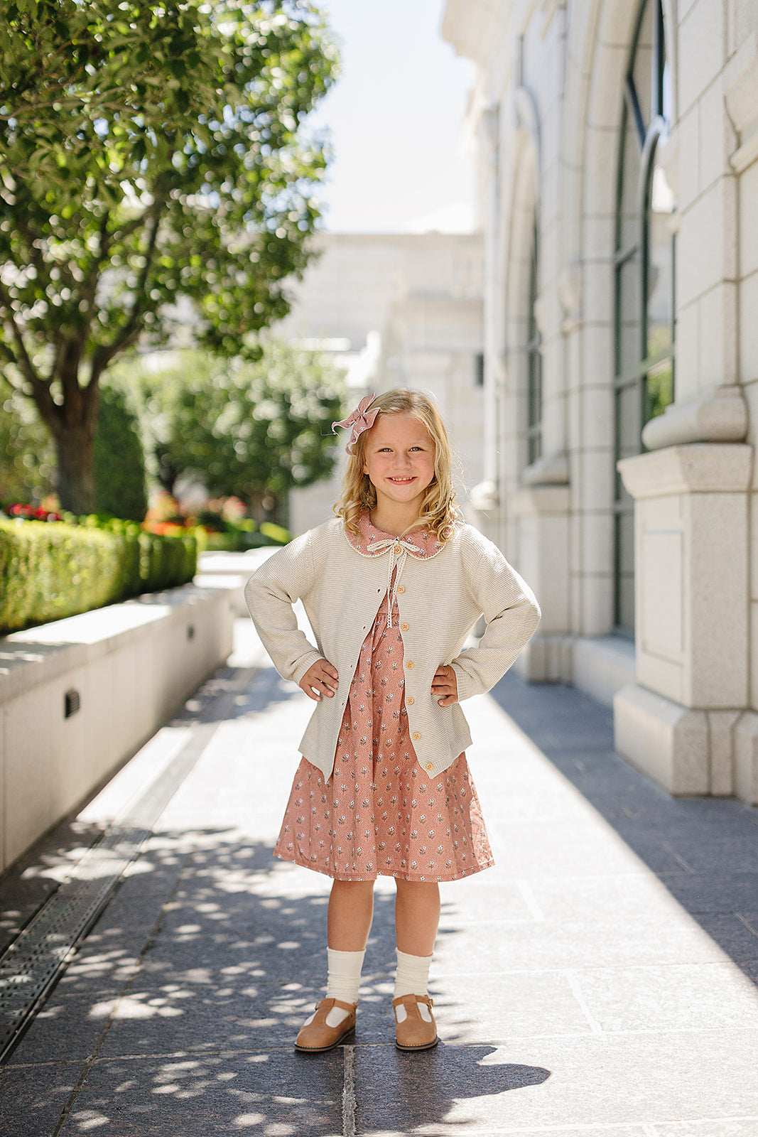 Three Little Tots Oatmeal Knit Button Down Cardigan, additional product photo