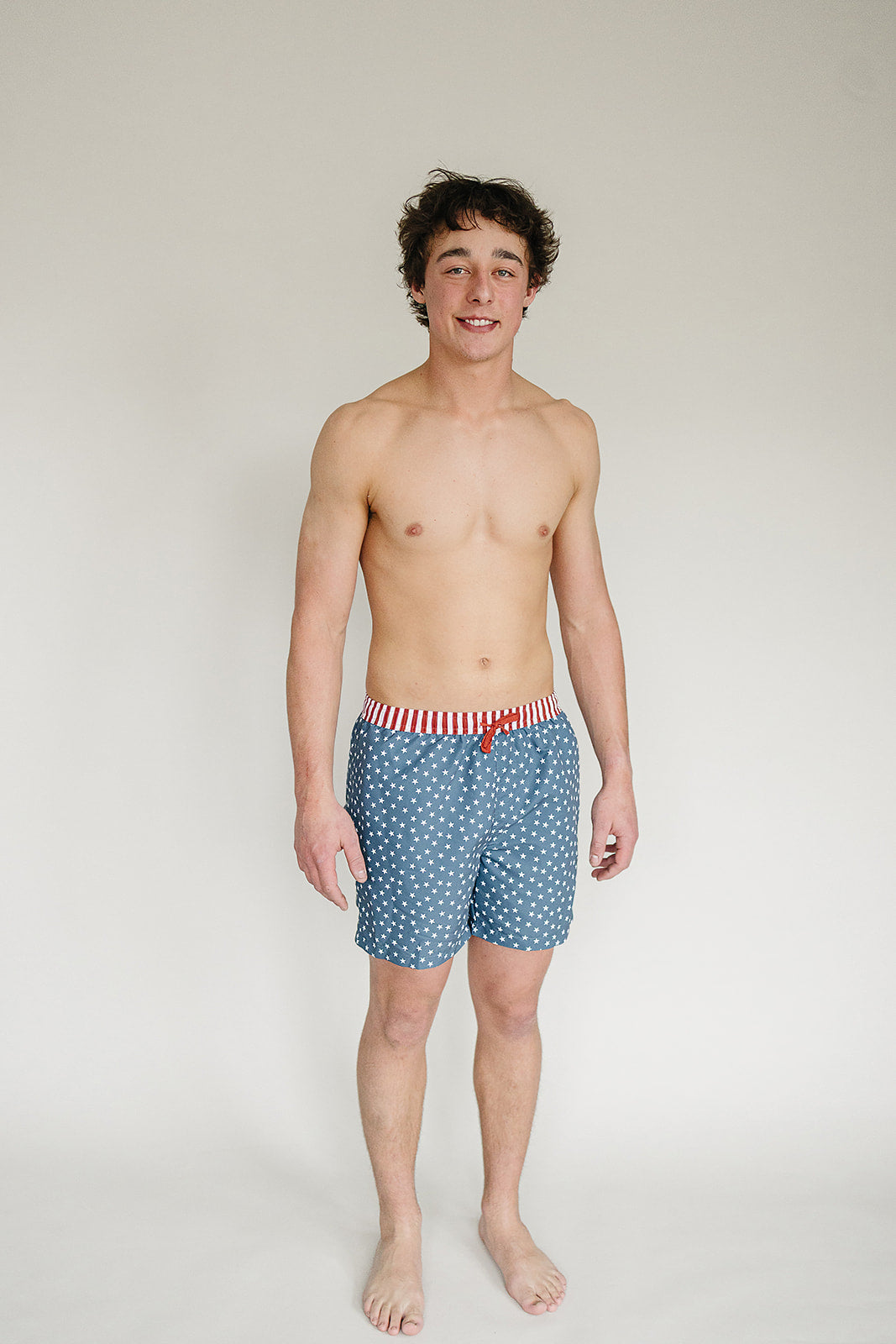 Three Little Tots Stars and Stripes Adult Men's Swim Shorts, additional product photo