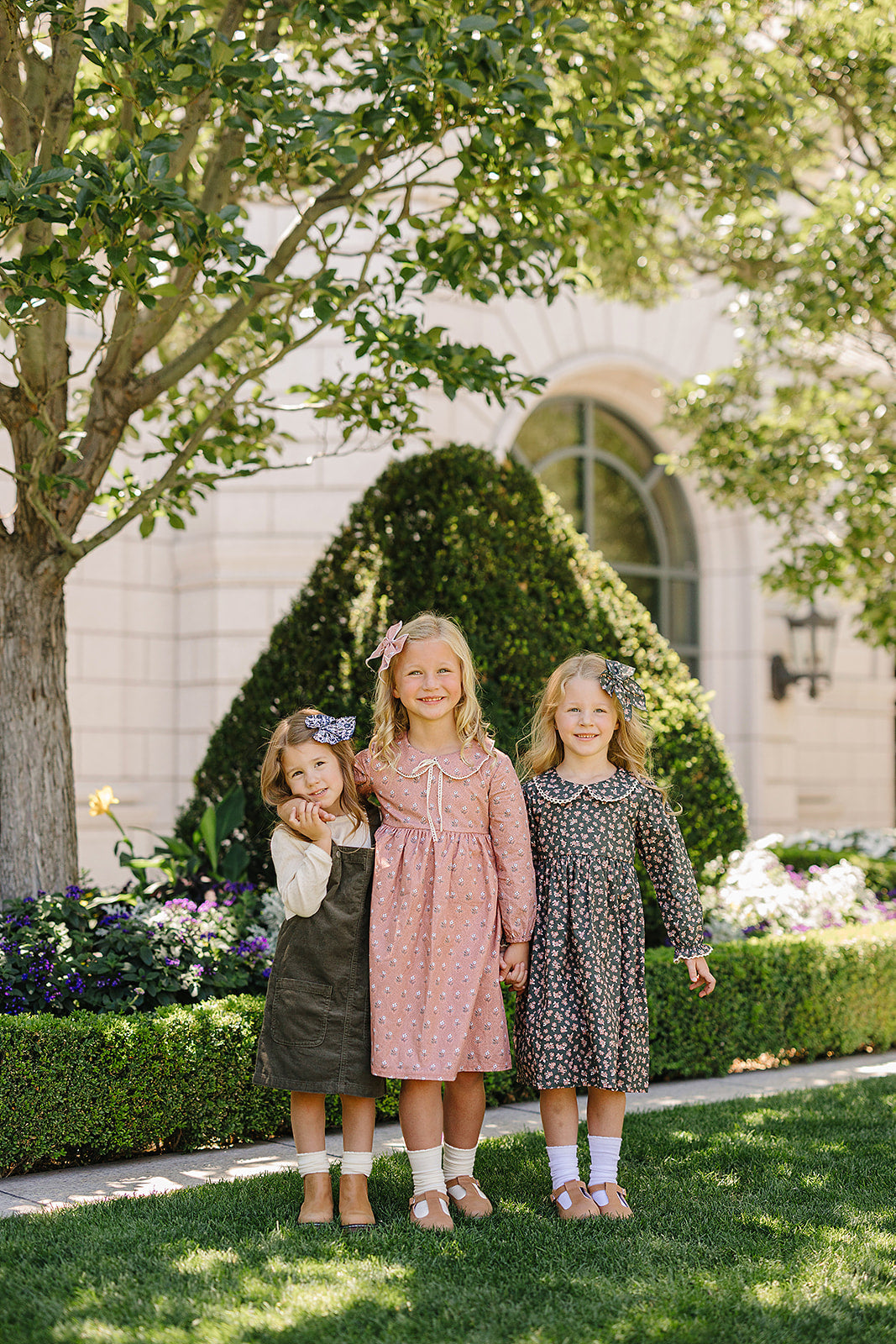 Three Little Tots Olive Bloom Dress, extra product detail