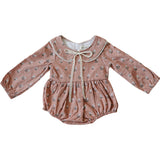 Vintage Pink Floral Bubble Romper