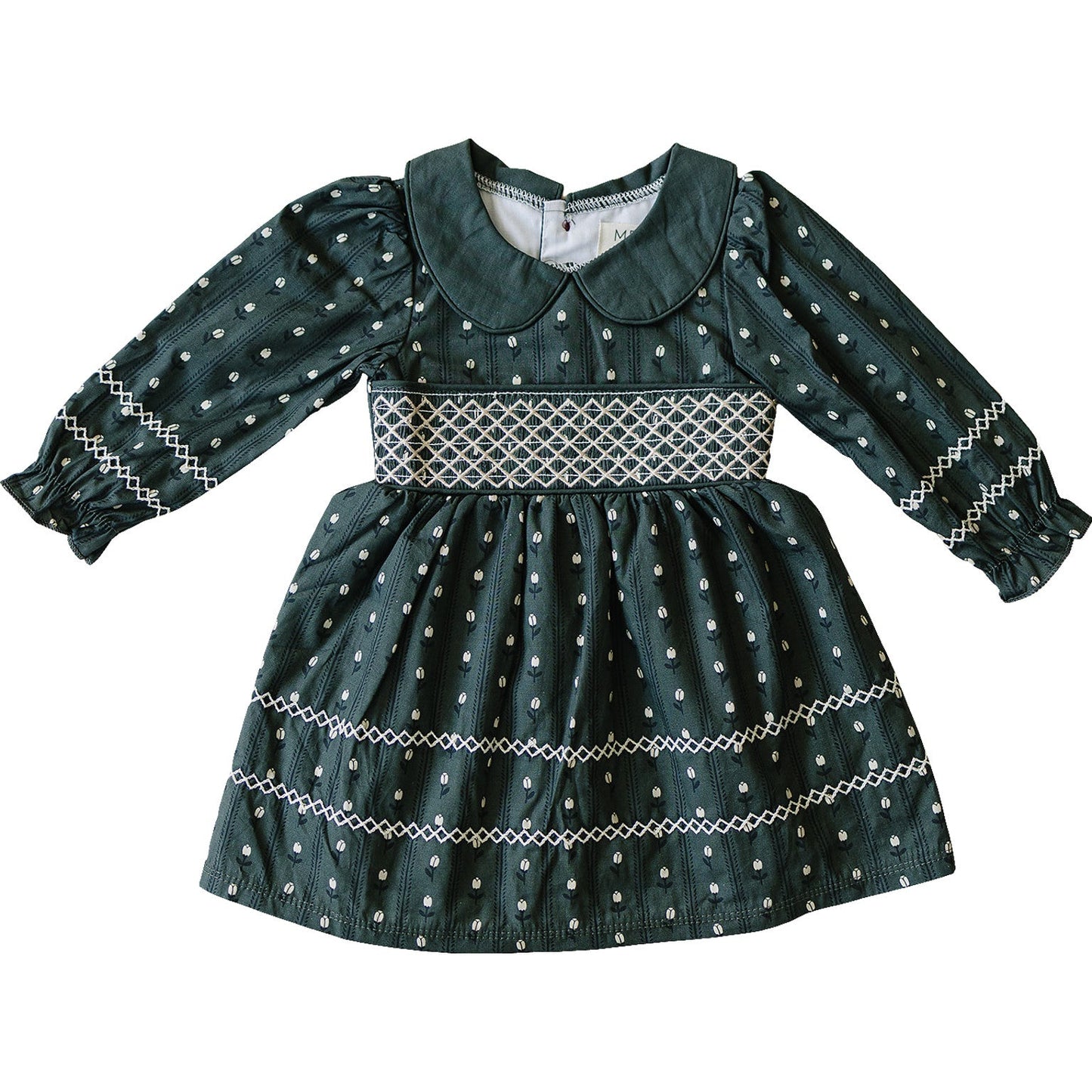 Three Little Tots Tulip Smocked Peter Pan Collar Dress