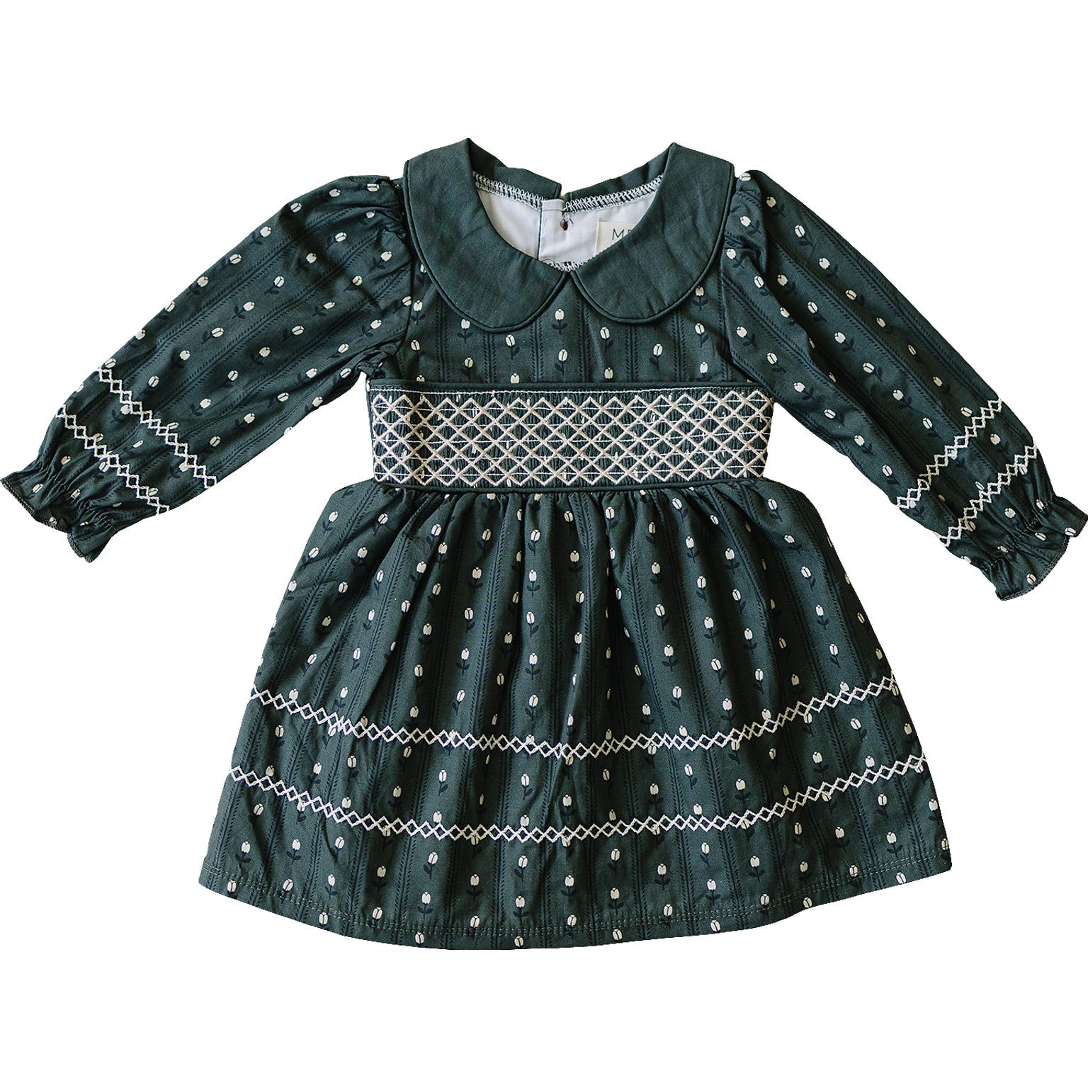 Three Little Tots Tulip Smocked Peter Pan Collar Dress