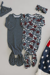 Americana Floral Bamboo Knot Gown
