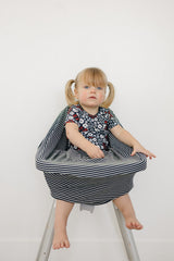 Navy Stripes Ribbed Bamboo Multi-Use Cover