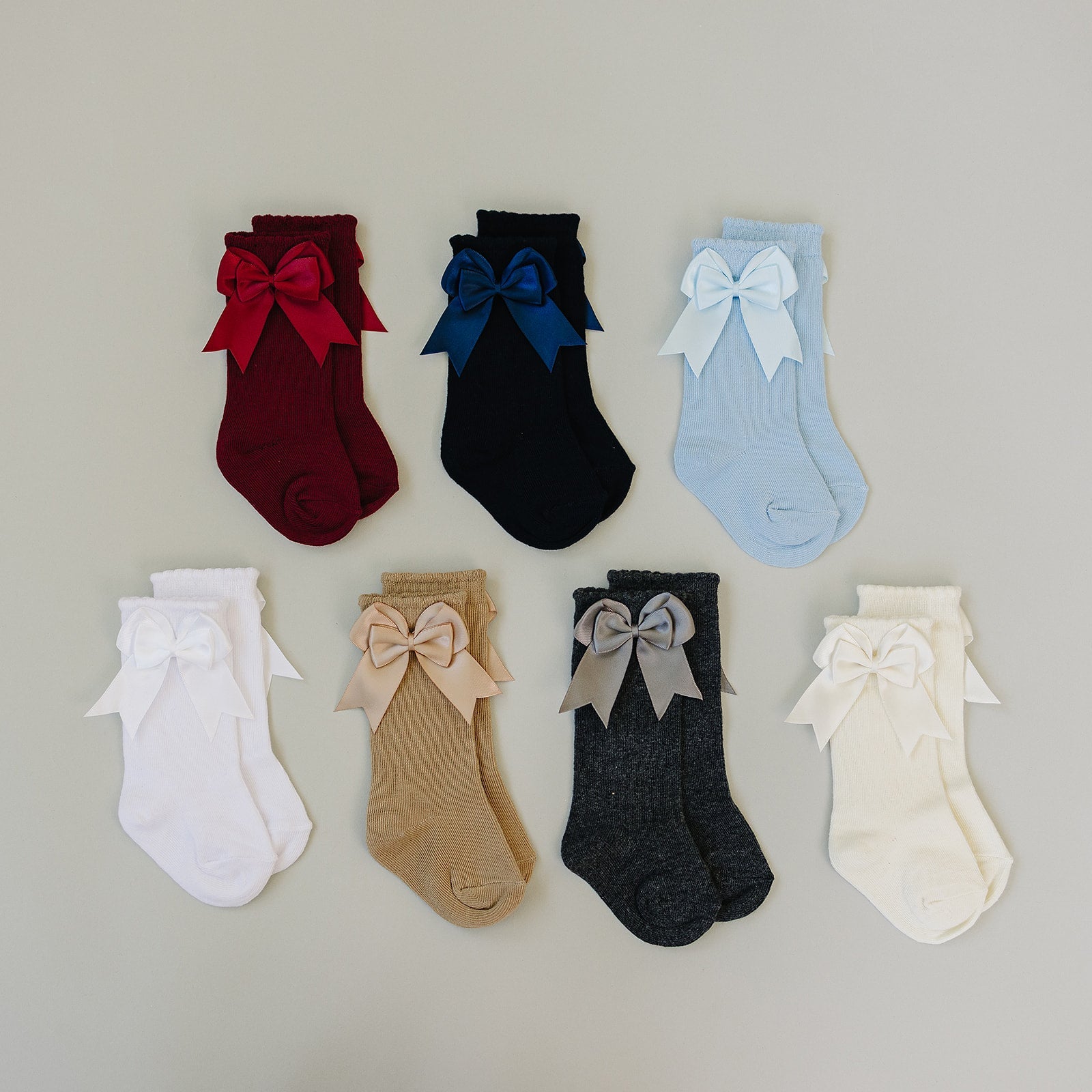Three Little Tots Mebie High Rise Bow Socks