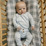 Blue Pointelle Layette Set