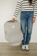 Light Green Checkered Bamboo Multi-Use Cover