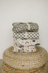 Construction Trucks Ribbed Bamboo Fleece Quilt