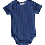 Three Little Tots Navy Ribbed Bodysuit