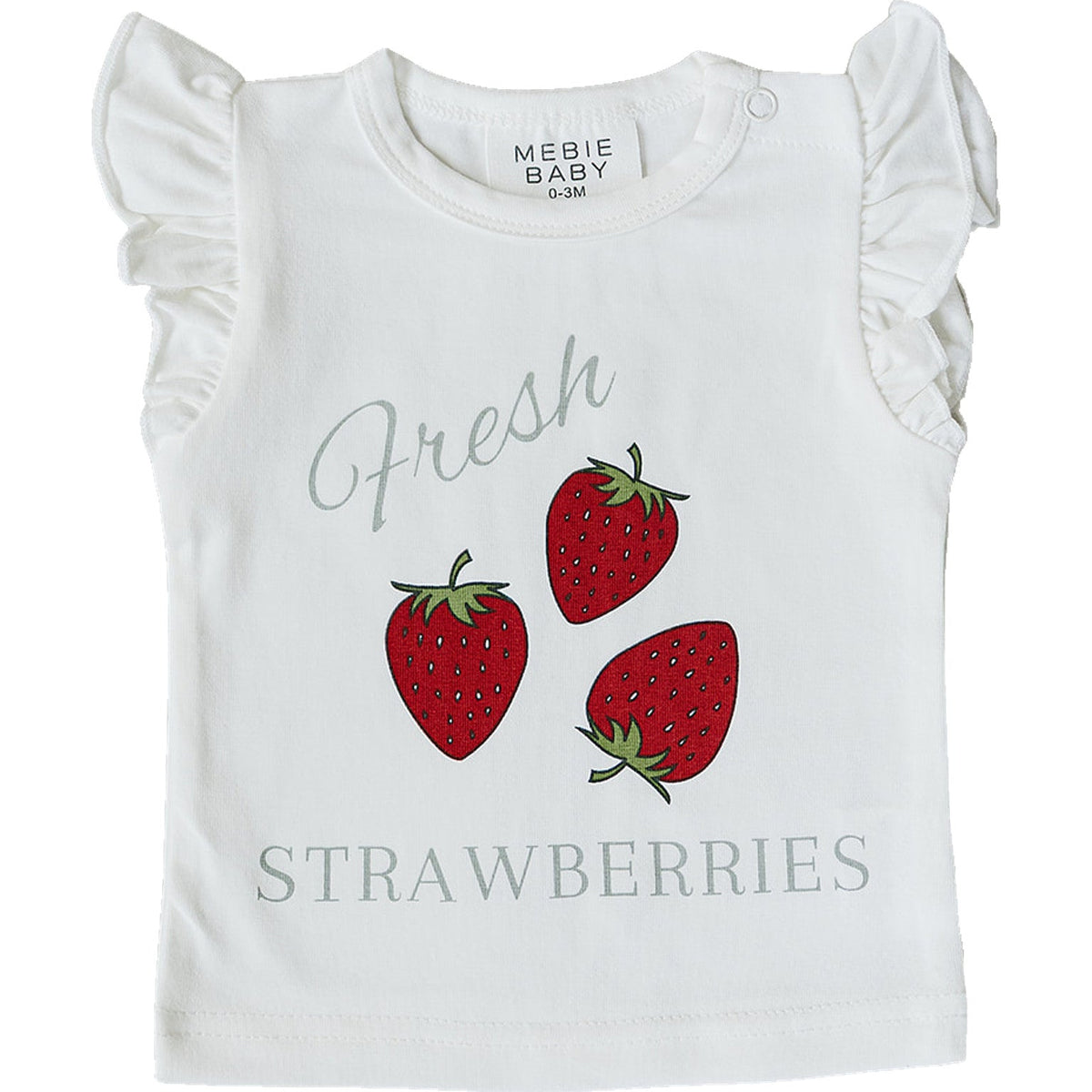 Three Little Tots Strawberry Ruffle Tee