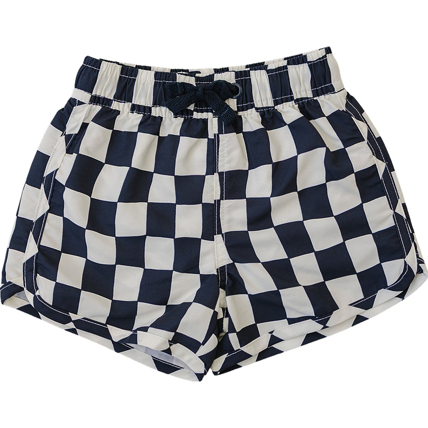 Three Little Tots Wavy Checkered Swim Shorts