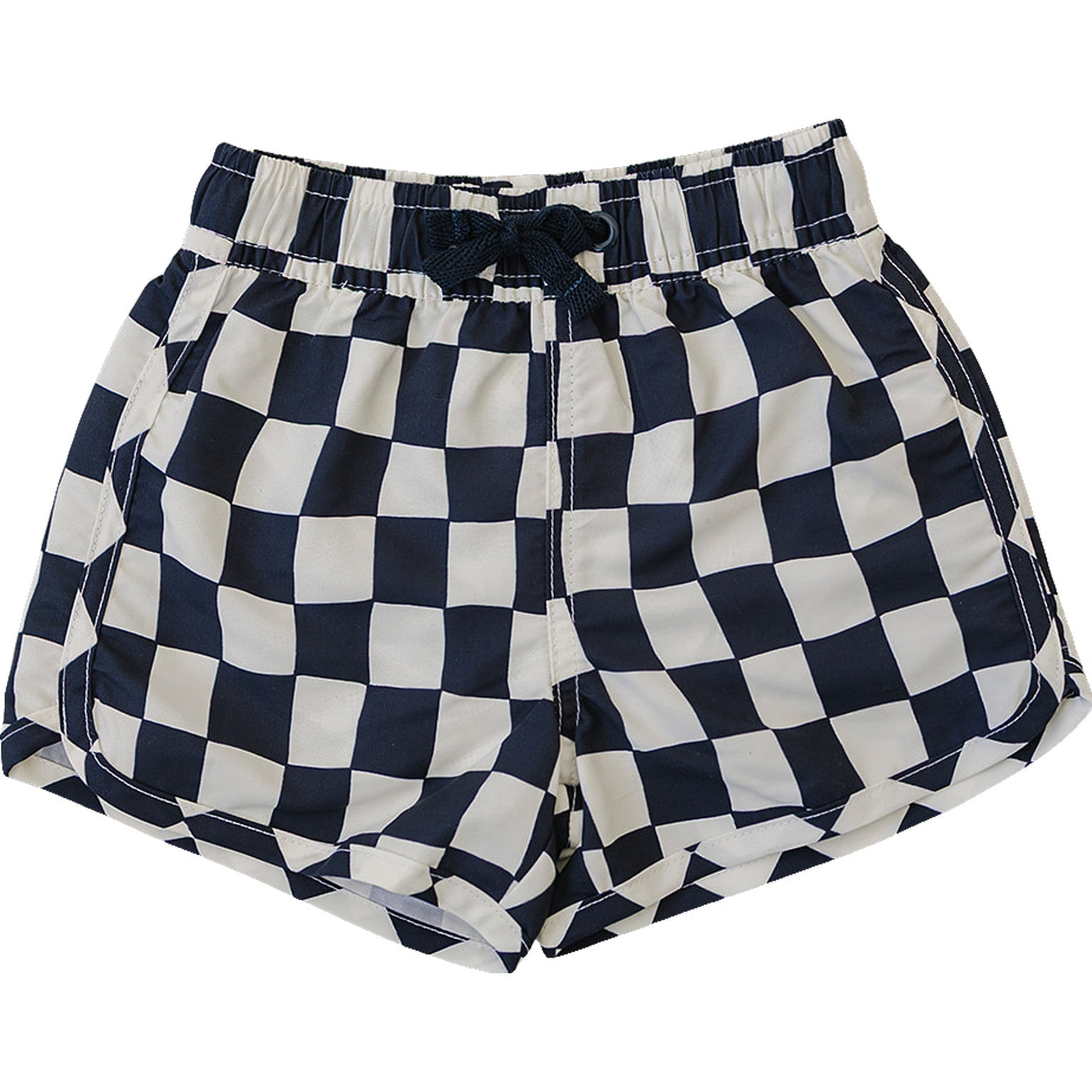 Three Little Tots Wavy Checkered Swim Shorts