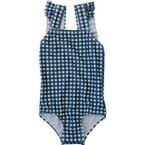 Three Little Tots Navy Gingham One-Piece