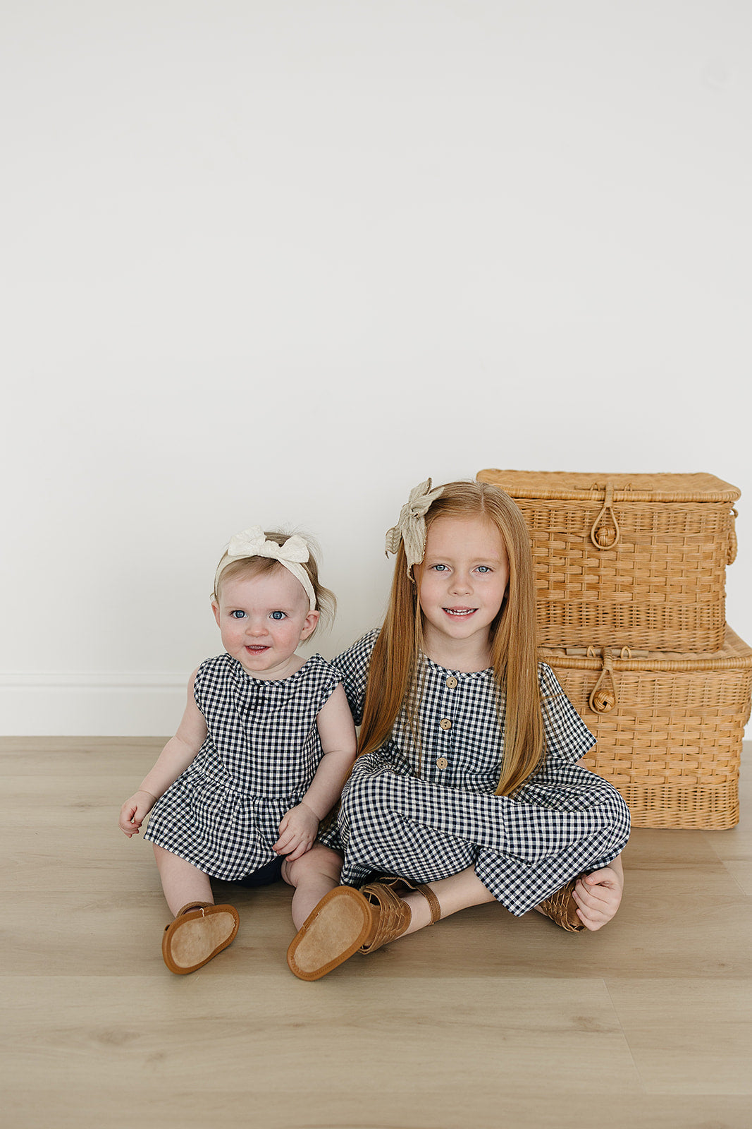 Three Little Tots Navy Gingham Peplum Set, supplementary photo