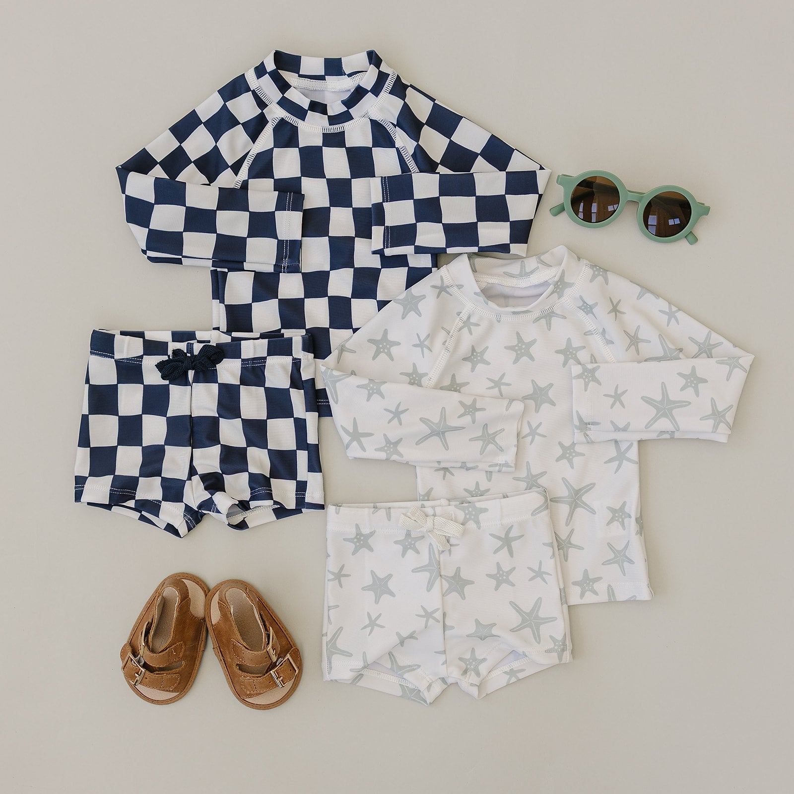 Three Little Tots Star Fish Long Sleeve Swim Set, extra product detail