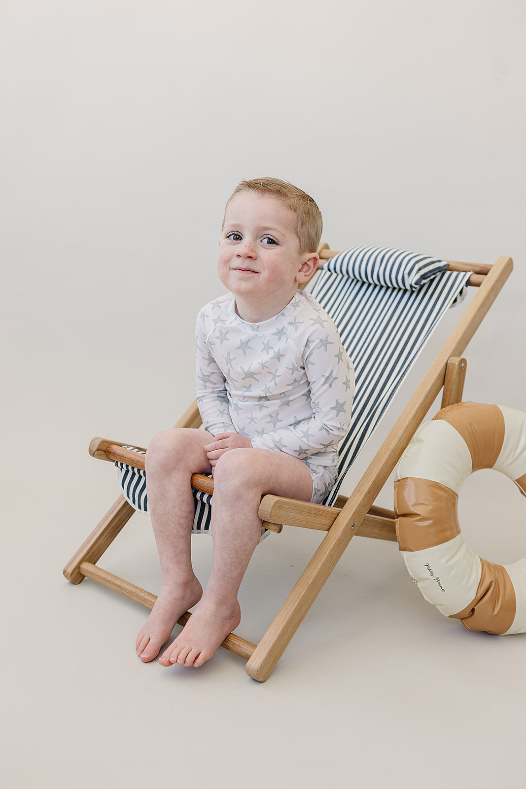 Three Little Tots Star Fish Long Sleeve Swim Set, additional view